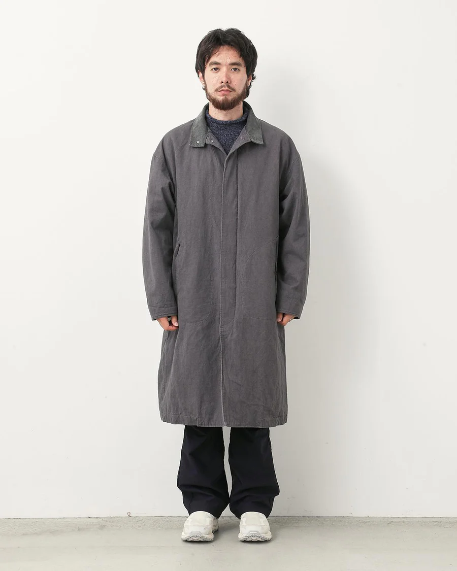 【代购】NONNATIVE 25aw Long coat 棉麻混纺硫化染色风衣夹克