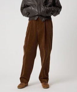 ALAN 灯芯绒单褶西裤 STEVEN slacks Corduroy 代购 25aw