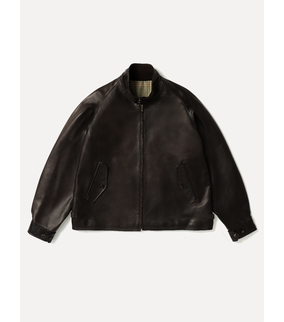 春夏新款绵羊皮复古机车夹克