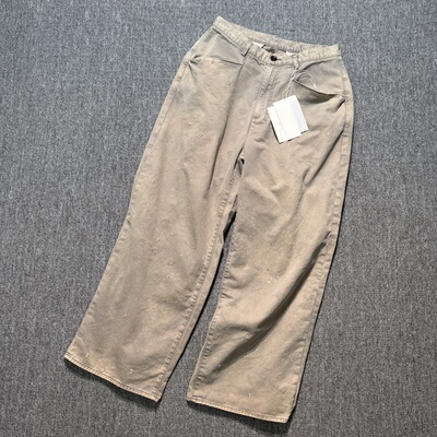 【现货】ANCELLM 26ss Chino wide slacks染色西裤剪裁直筒卡其裤