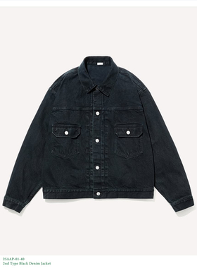【代购】APRESSE 25aw Black denim jacket 黑色水洗牛仔夹克