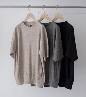 【代购】BATONER 26ss Urake ss 全亚麻圆领插袋短袖T恤