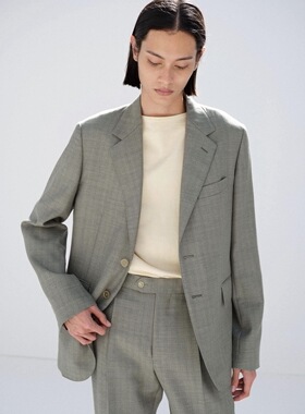 【代购】AURALEE 26ss Wool jacket 蓝面羊毛休闲西装夹克