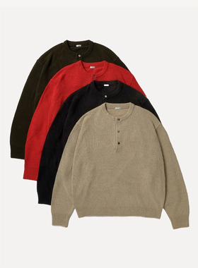 【代购】APRESSE 26ss Silk nep sweater 水洗丝绵亨利领针织衫