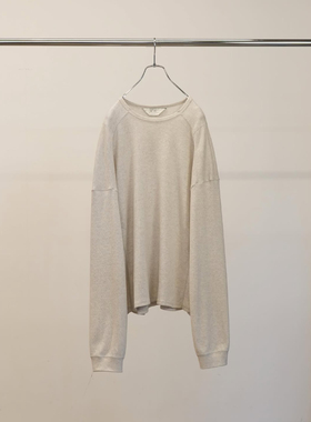【代购】ANCELLM 26ss Waffle crewneck 华夫格长袖圆领T恤