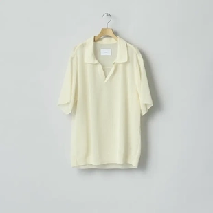 26ss SSSTEIN 代购 轻薄苎麻混纺船长领T恤 skipper Knit