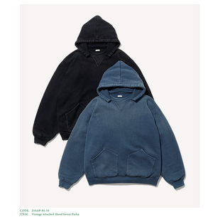 25aw APRESSE Hood sweat 复古水洗做旧帽衫 parka 代购