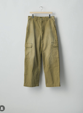 【代购】SSSTEIN 25aw Vintage trousers 硫化染色做旧工装裤