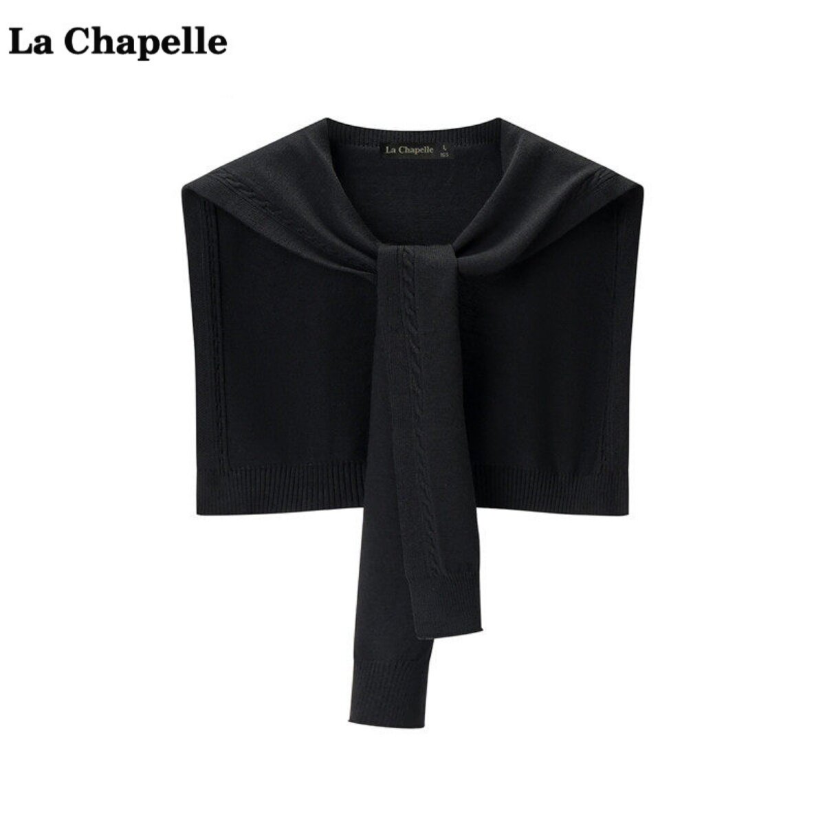 拉夏贝尔/La Chapelle时尚麻花披肩女春夏气质衬衫T袖百搭小坎肩