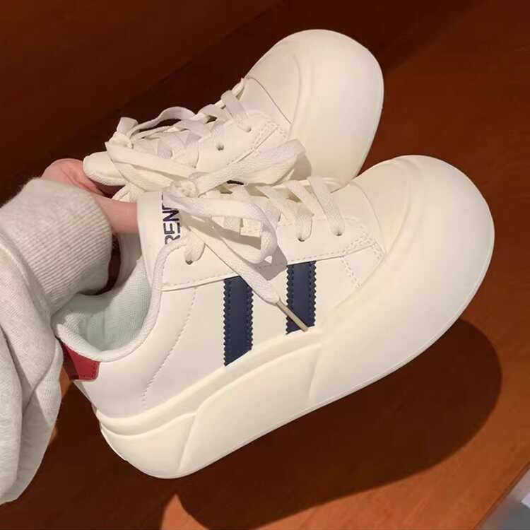 圆头小白鞋高级感2024新款