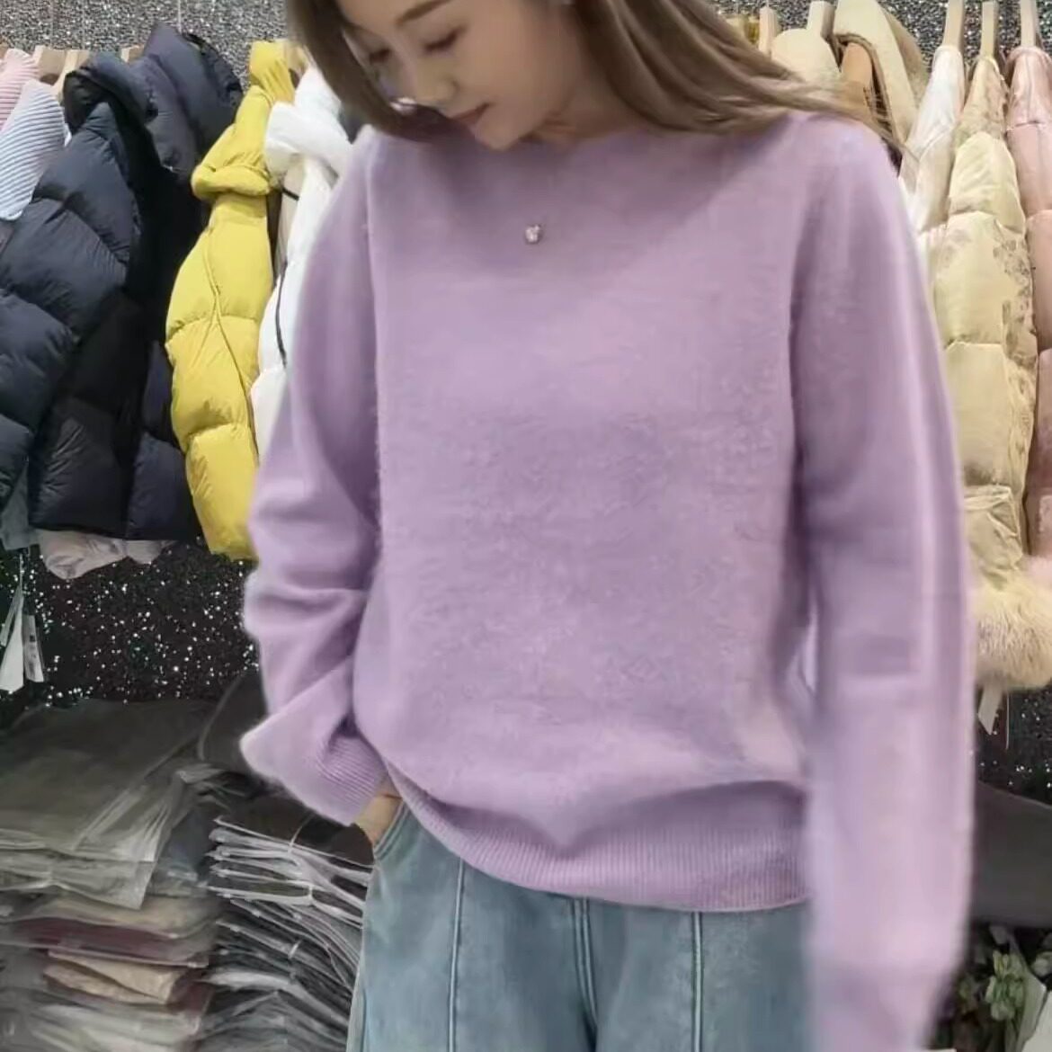 【NO退NO换】2025冬季新款100%绵羊毛针织打底5521OD 11.25