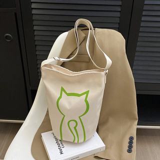 帆布包女斜挎包迷你小包单肩手提袋子大容量2025新款水桶包手机包