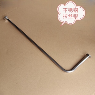 不锈钢拉丝多用性L型挂衣杆转角帘杆定制上墙顶装 客房小型衣帽架