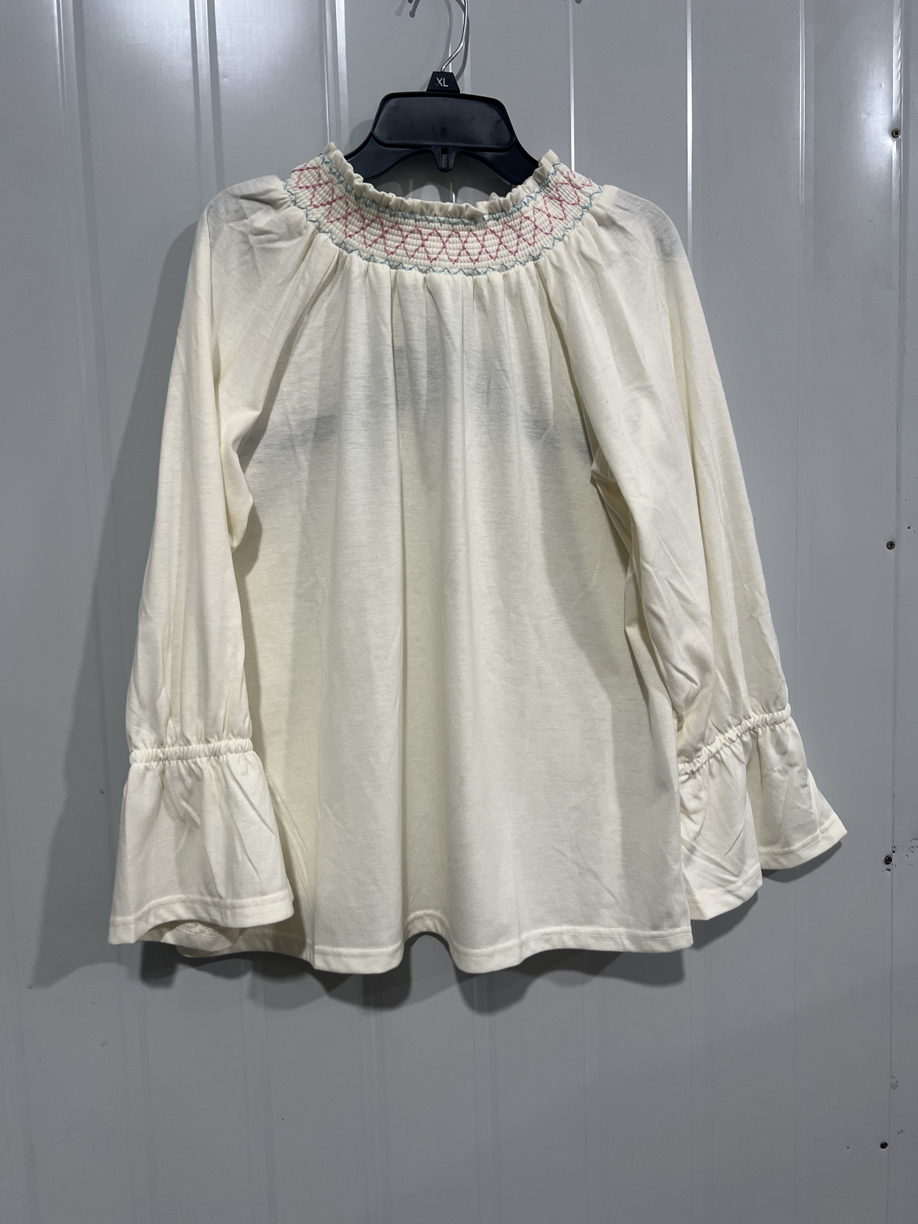 日单家居荷叶外贸原单女士春秋新款圆领长袖衬衫时尚潮
