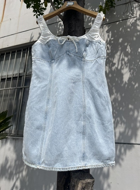 W169女款夏季休闲宽松吊带连衣裙修身气质淑女甜美可爱公主牛仔裙