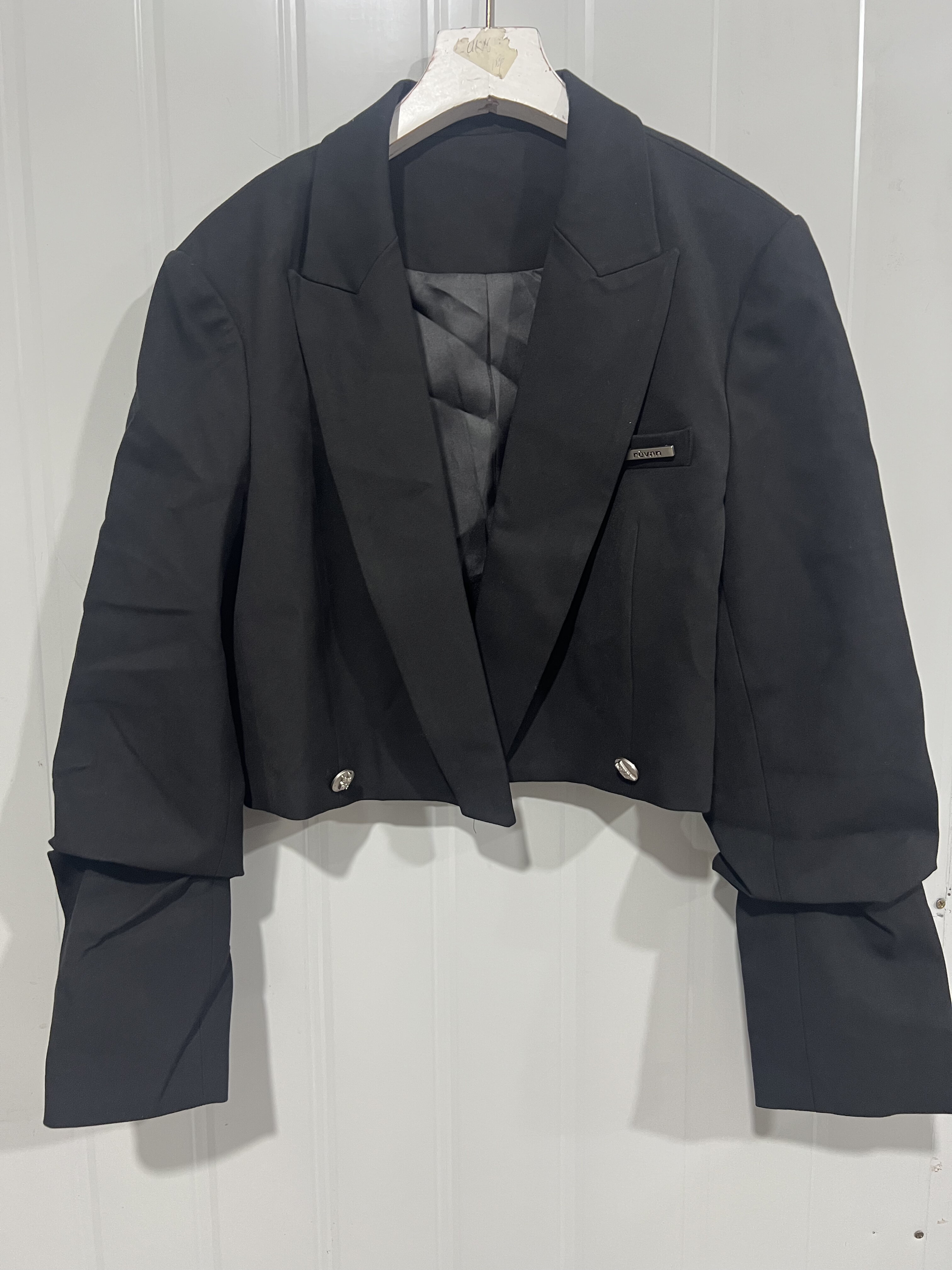 品牌秋季新款女装超有型咖色短款西装西服外套醋酸夹克时尚潮