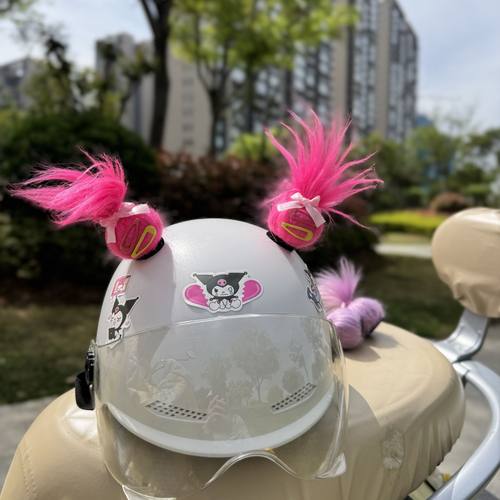 头盔福娃装饰发饰装饰品电瓶车夹