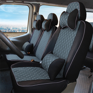 江铃新全顺T8福顺特顺新世代经典全顺汽车座椅套专用亚麻坐垫全包