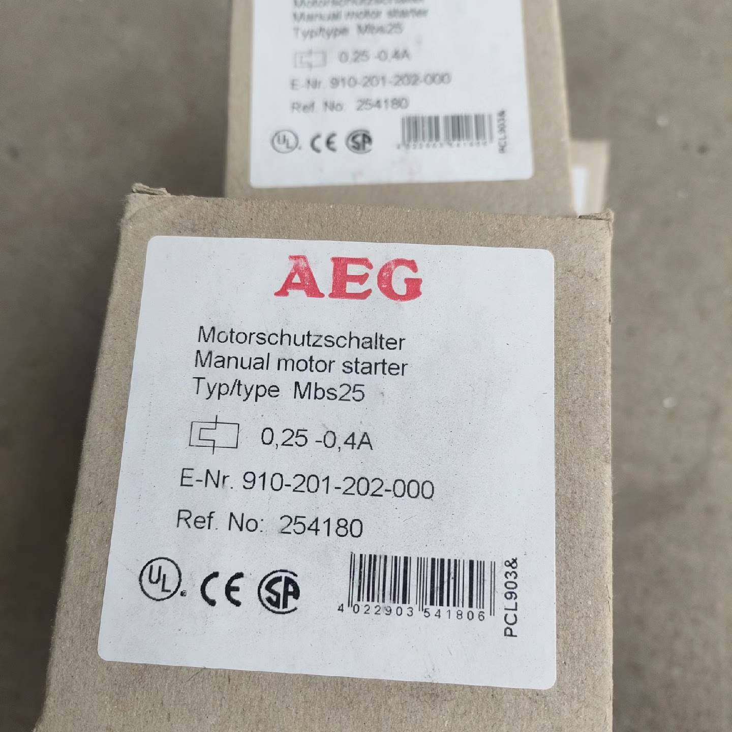 议价全新原装正品德国AEG电机开关 Mbs25  0.25-0.