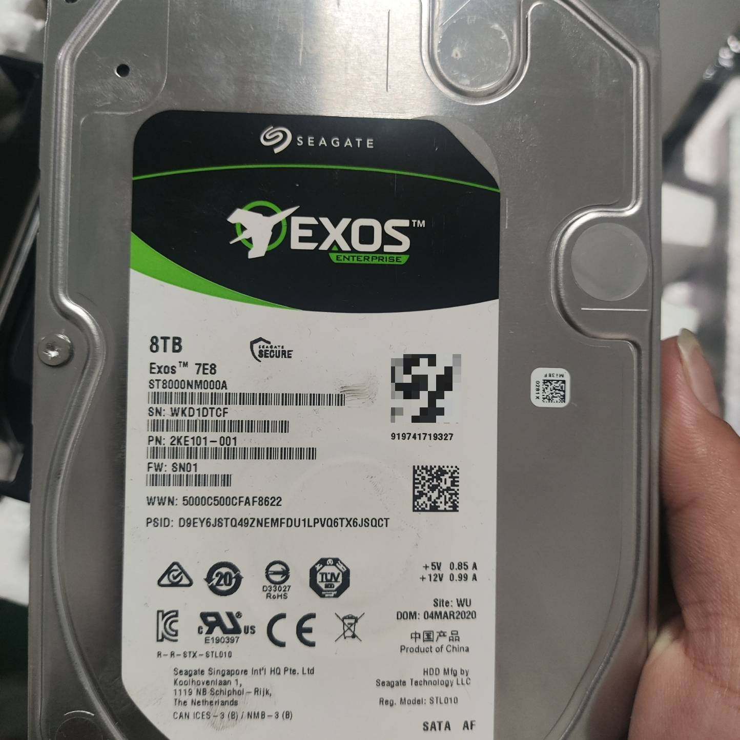 议价希捷 Exos 7E8 企业级硬盘 8TB ST8000NM