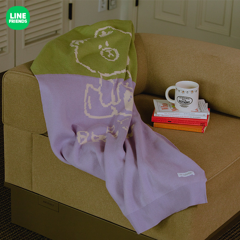 LINE FRIENDS连我朋友 BY BROWN系列针织毛毯保暖午休毯空调毯,模玩/动漫/周边/娃圈三坑/桌游,动漫水杯/居家/百货,淘宝优惠券,粉丝福利购,淘宝优惠卷
