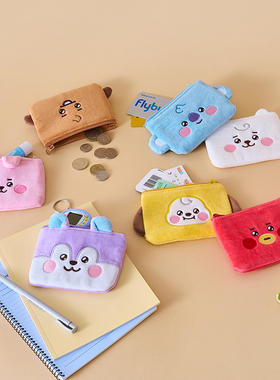 BT21 BABY BASIC系列 零钱包毛绒卡包零钱 LINE FRIENDS 连我朋友