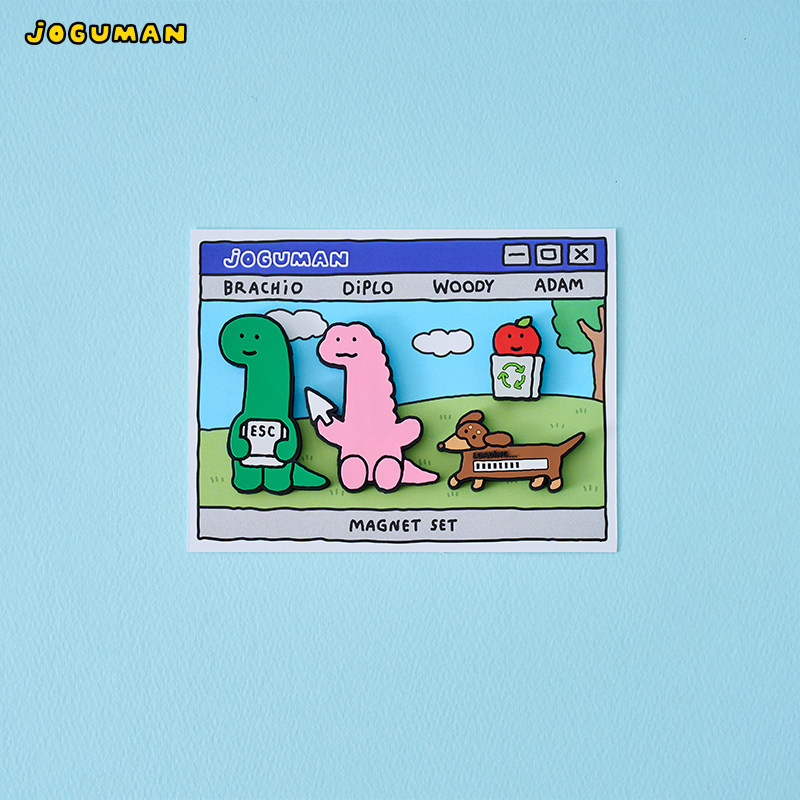 LINE FRIENDS 连我朋友 JOGUMAN 叛逆系列 磁铁套装冰箱贴套组