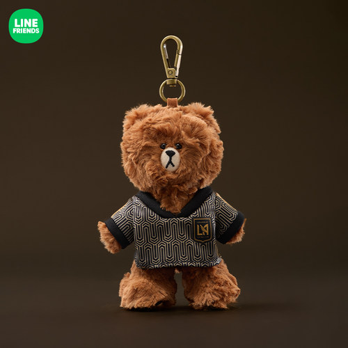 LINE FRIENDS X LAFC 系列关节可动毛绒钥匙扣 可爱包挂 连我朋友