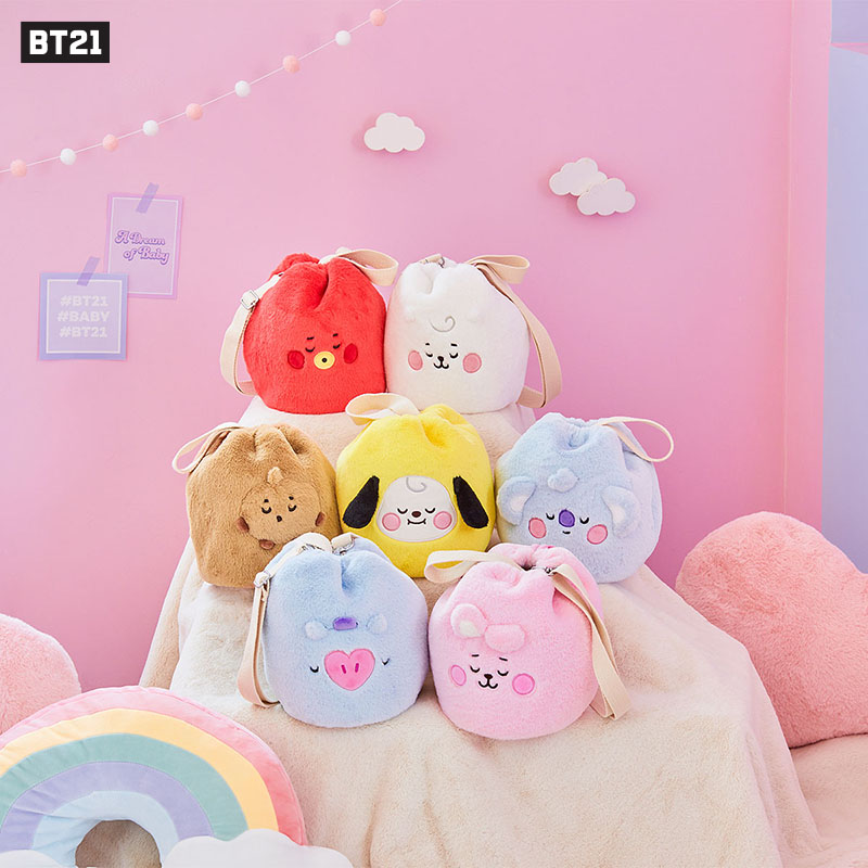 BT21 DREAM BABY系列大容量水桶包 卡通动漫斜挎包 LINE FRIENDS 模玩/动漫/周边/娃圈三坑/桌游 动漫背包/钱包/箱包 原图主图