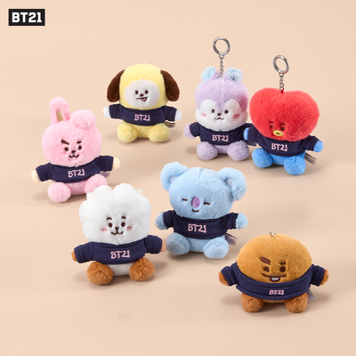 BT21 FW BASIC 系列毛绒钥匙扣可爱包挂 LINE FRIENDS 连我朋友