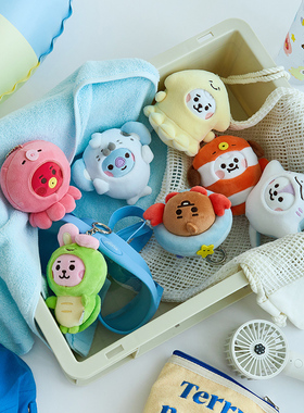BT21 海洋朋友系列毛绒钥匙扣可爱公仔钥匙扣包挂LINE FRIENDS