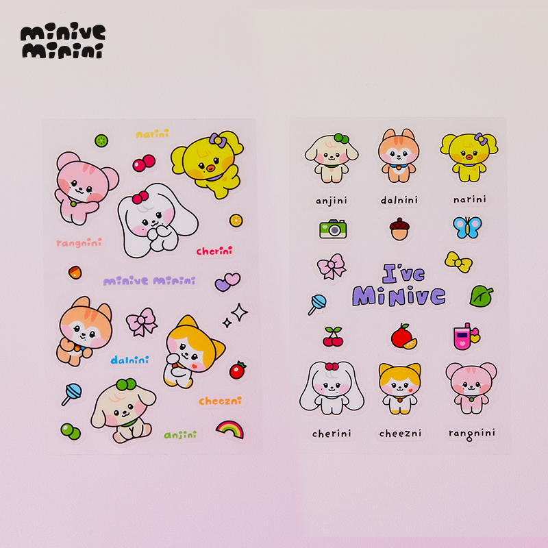 miniveminini系列透明底贴纸