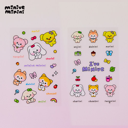 miniveminini系列透明底贴纸