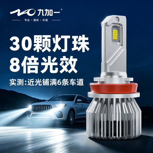 九加一LED大灯鲸耀X55超高亮聚光