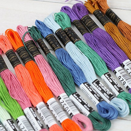 0028 奥林巴斯#25刺绣线 十字绣线 纯色段染同价，散订3.5一支