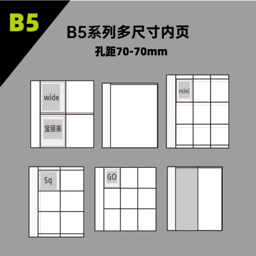 B5多尺寸sq宝丽来gomini内页