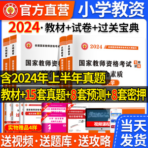 小学教师证资格2024下半年教材历年真题试卷小学教资考试资料国家教师资格考试专用教材综合素质教育知识与能力小教资笔试套装2023