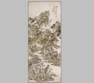 天津博物馆收藏王原祁暖翠国画