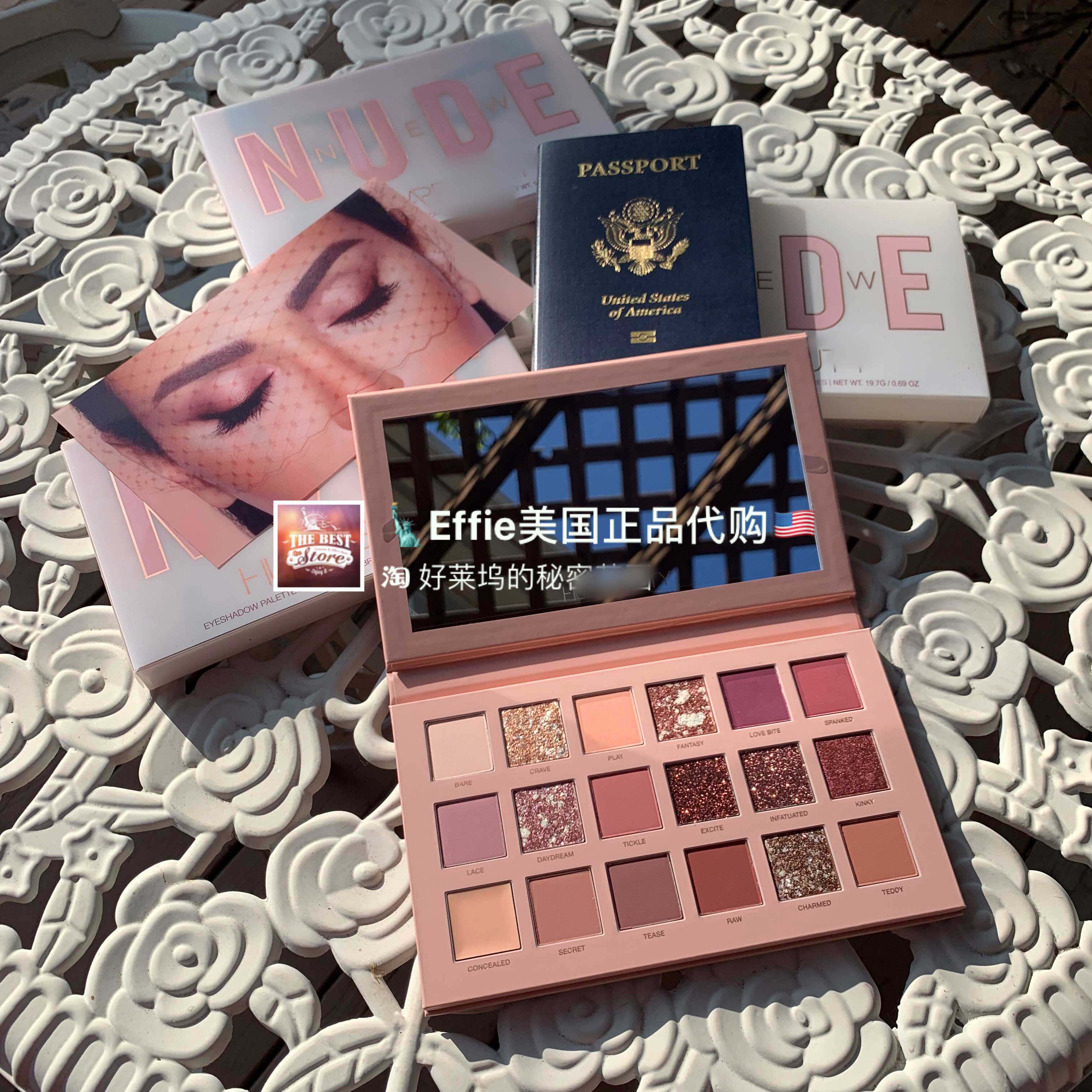 【正品现货】美代Huda2018新Nude沙漠玫瑰裸色粉色珠光哑光眼影盘