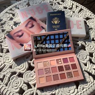 美代Huda2018新Nude沙漠玫瑰裸色粉色珠光哑光眼影盘 现货 正品