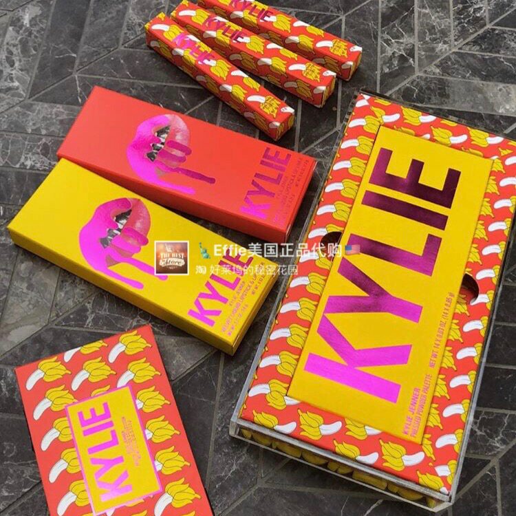 【正品现货】美国Kylie Summer系列蜜桃大地眼影哑光唇彩口红套装