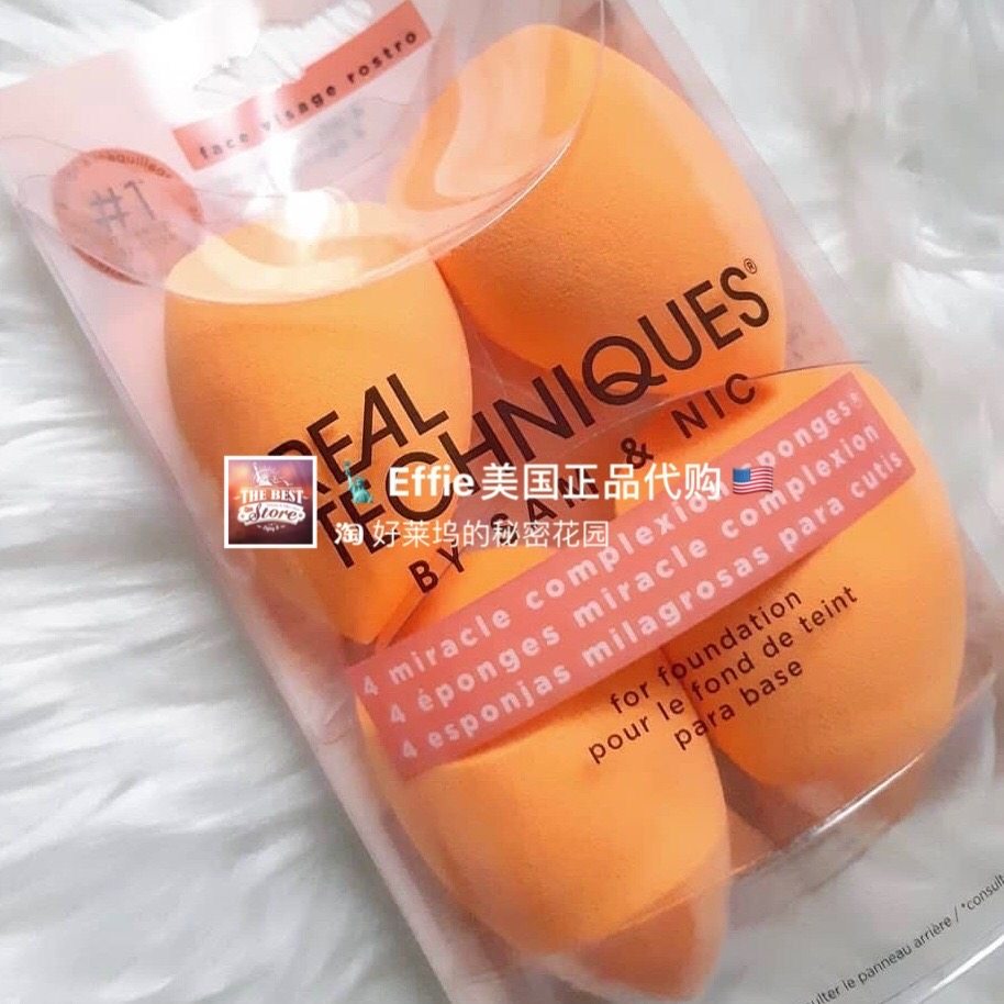 美代正品Real Techniques RT干湿多功能斜切美妆蛋海绵粉扑不吃粉 - 实物图