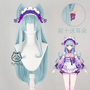 【猫总】原神梦见月瑞希cos假发 超大分体蝴蝶结