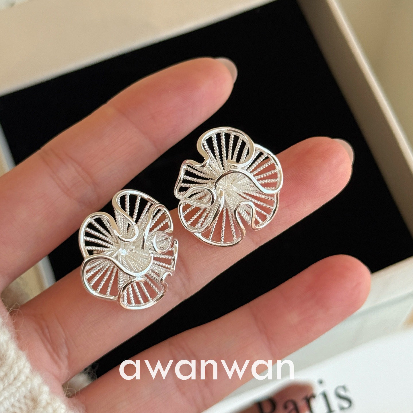 阿婉Wan 蕾丝花边~复古高级感气质花朵耳钉时髦百搭轻奢耳饰耳环,饰品/流行首饰/时尚饰品新,耳钉,淘宝优惠券,粉丝福利购,淘宝优惠卷