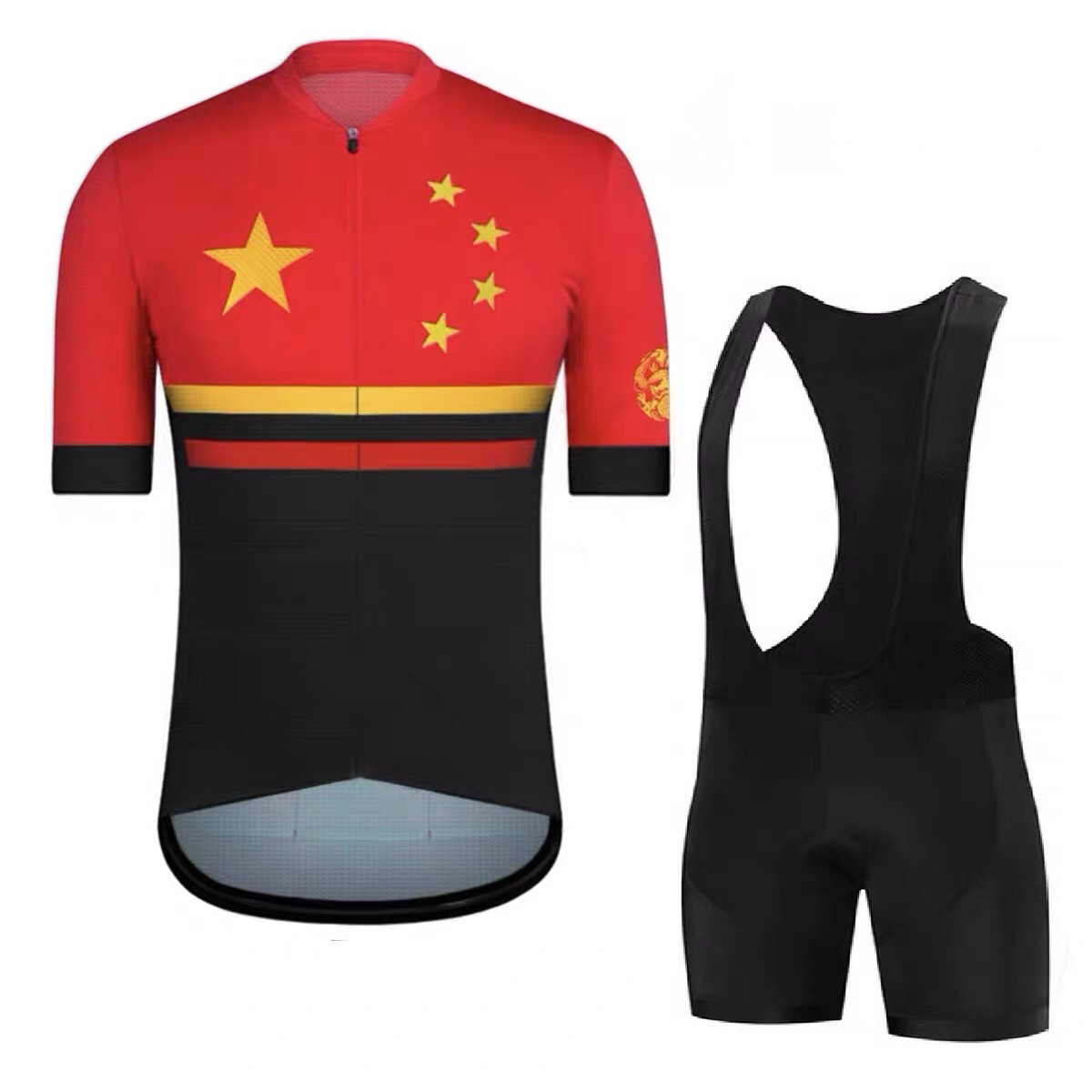 中国风春夏男女款短袖骑行服套装速干山地公路自行车衫更大码