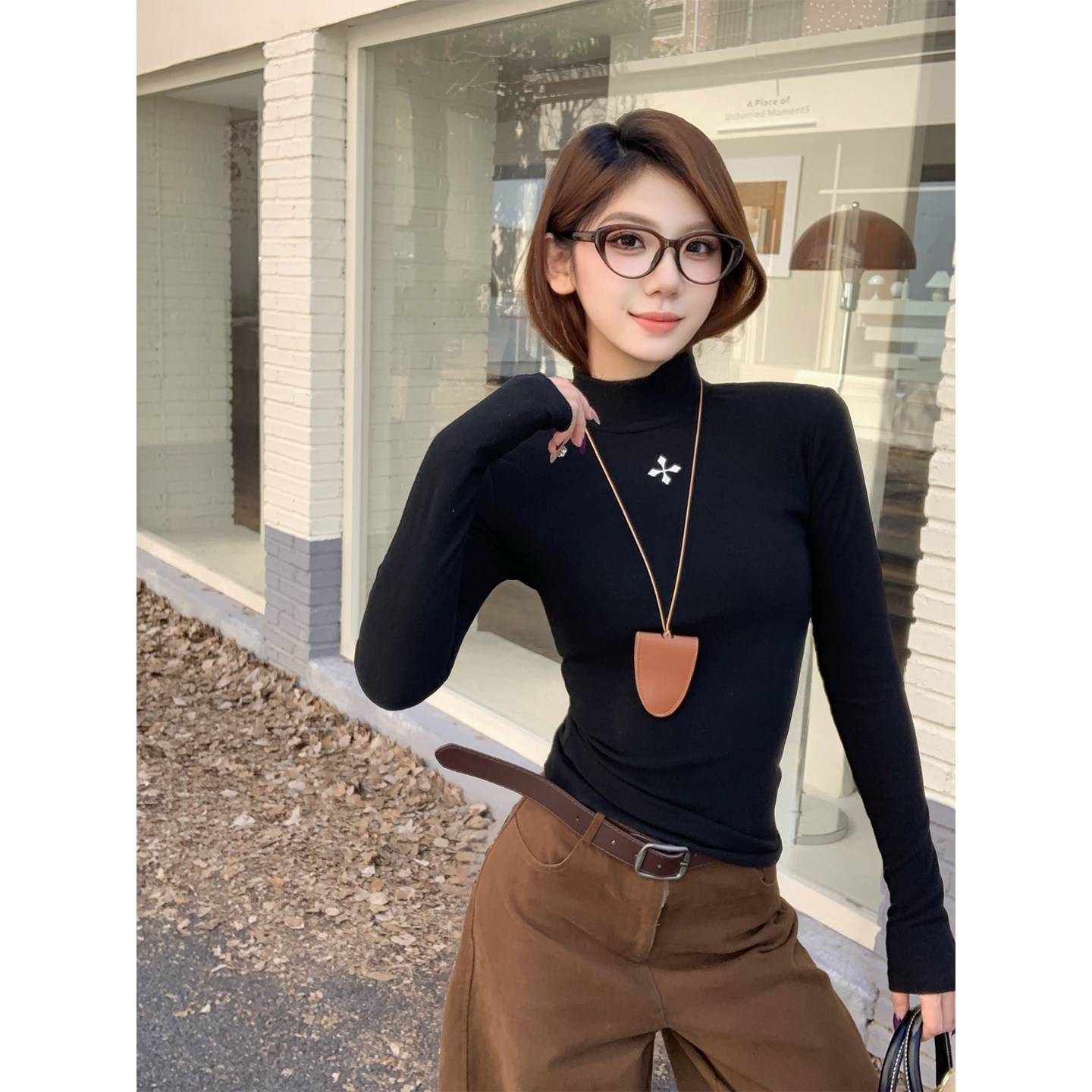 铅笔莓莓 美式半高领加绒正肩长袖T恤女秋冬修身显瘦气质打底衫,女装/女士精品,T恤,淘宝优惠券,粉丝福利购,淘宝优惠卷