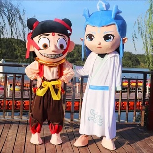 出租电影哪吒cos玩偶服敖丙卡通行走人偶服装 表演出活动道具服