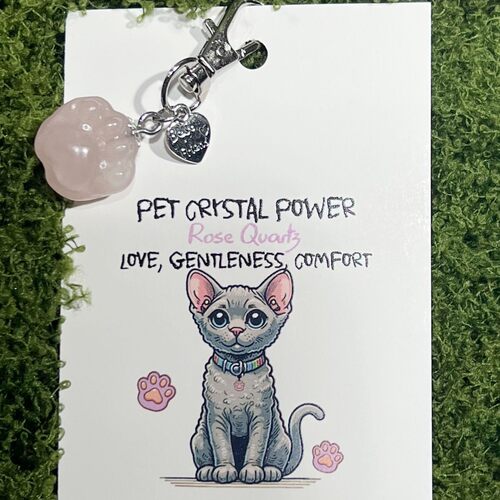 精神和谐水晶猫爪吊坠温柔舒适的灵魂爱猫宠物水晶猫水晶项圈挂件