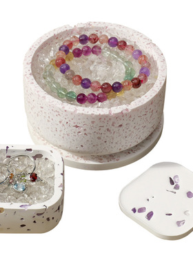 天然水晶碎石石膏消磁碗