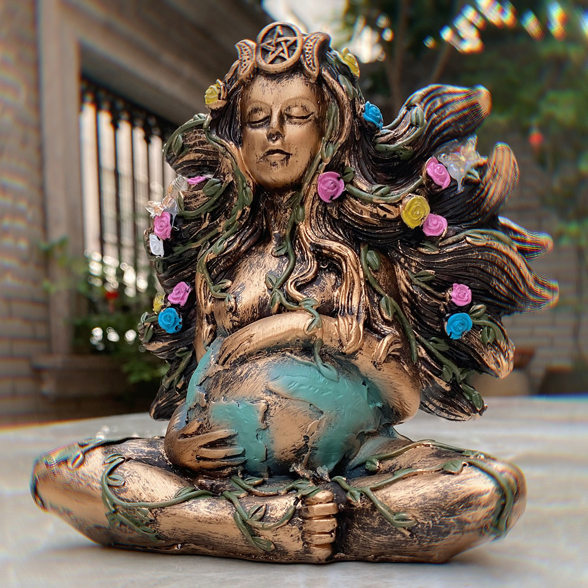 mother earth gaia statue地球母亲盖亚女神树脂雕像装饰摆件雕塑